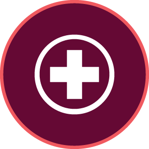 Icon with a health cross.