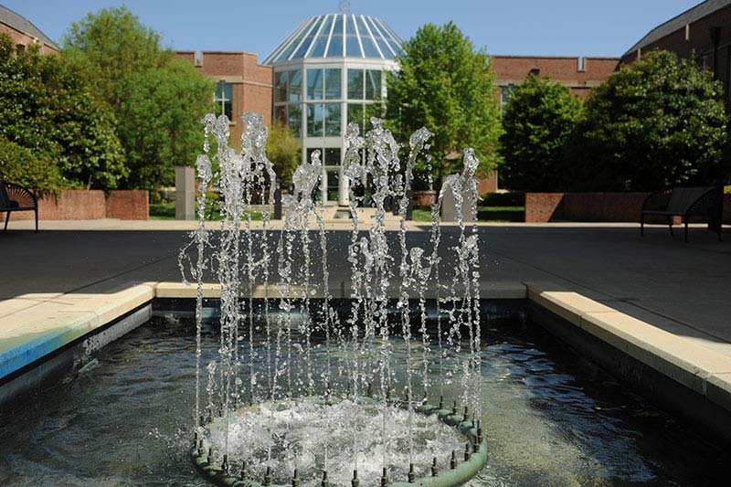 Fountain at Science and Math Building
