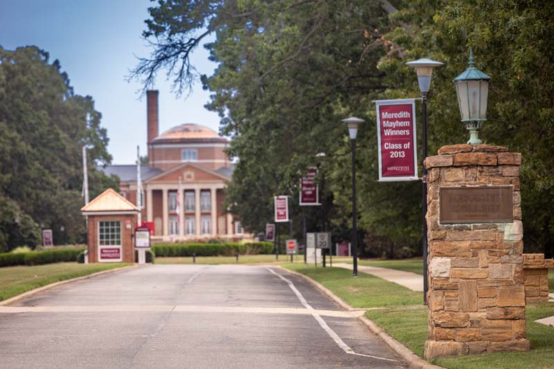 Main Campus Drive - front entrance with new gate