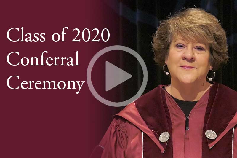 President Jo Allen in Commencement Regalia