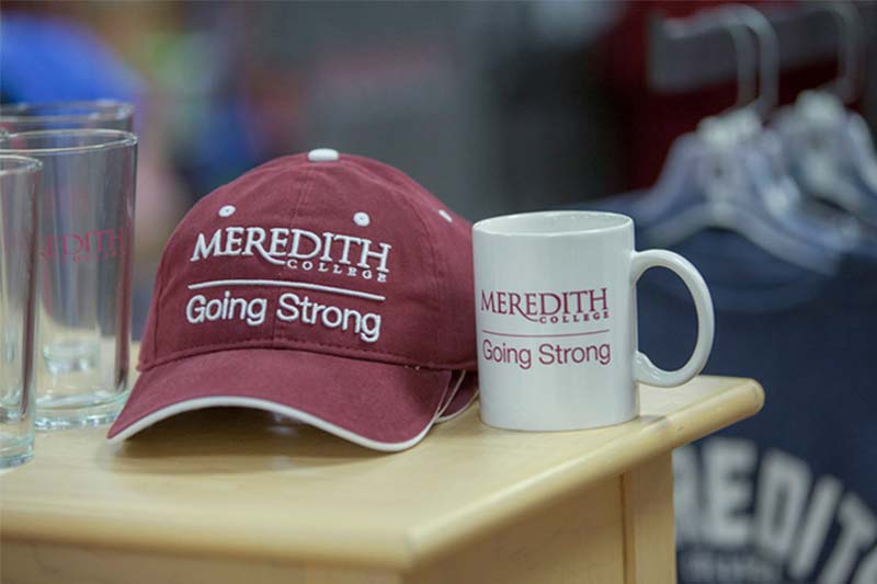 Campus store hat and cup
