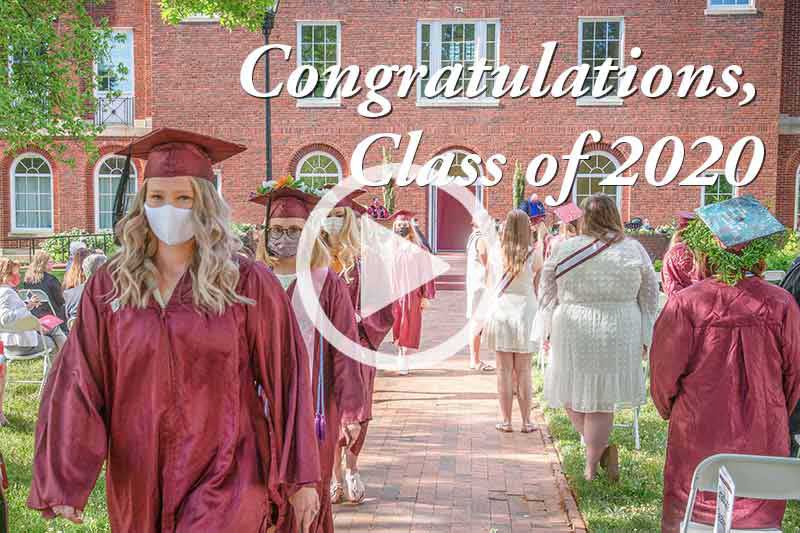 Commencement ceremonies held May 1-2, 2021, in the courtyard behind Johnson Hall.