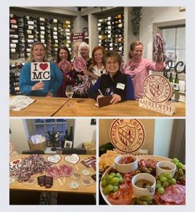 Alumnae at a wine and cheese night.