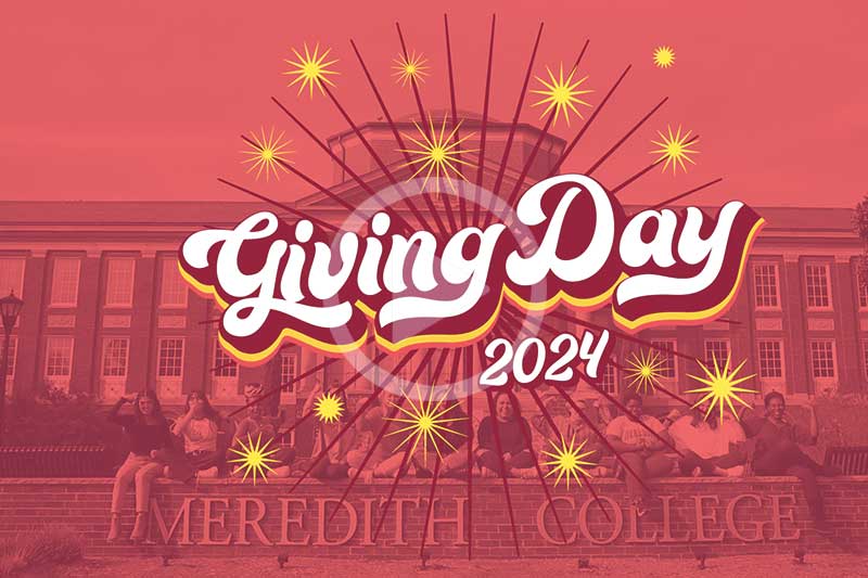 Image showing Giving Day 2024 over Johnson Hall with an orange overlay.